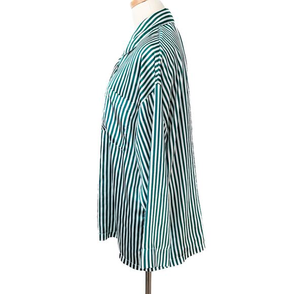 Vintage Victoria’s Secret gold label striped button down pajama top size Medium - Picture 3 of 7